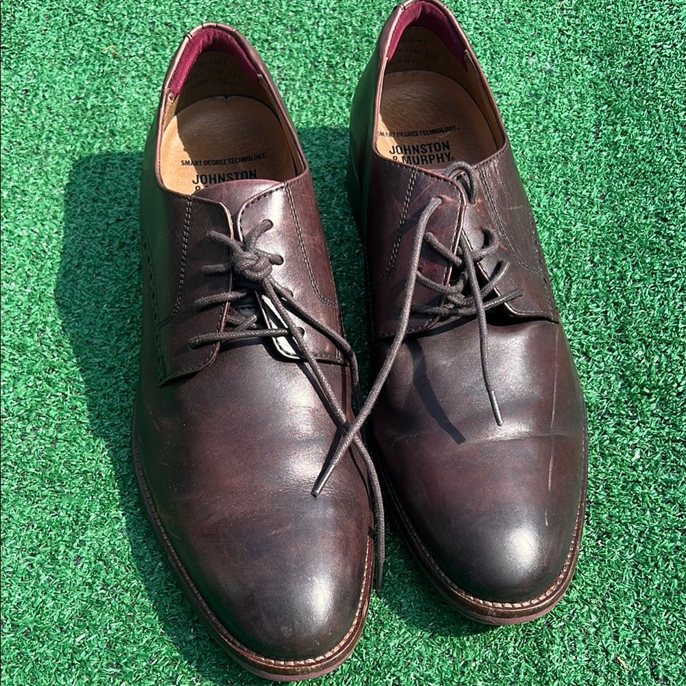 Johnston & Murphy Brown Leather Oxfords Classic Design